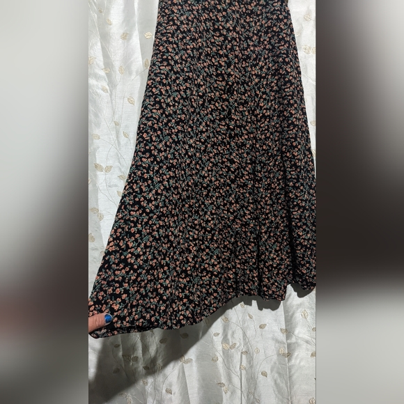 Vintage floral button down maxi dress SZ MED - Picture 5 of 8